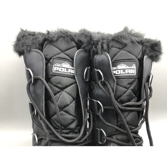 Womens Mid Calf Mountain Walking Tactical Waterproof Boots Black US-10 EU-41 - Picture 3 of 16